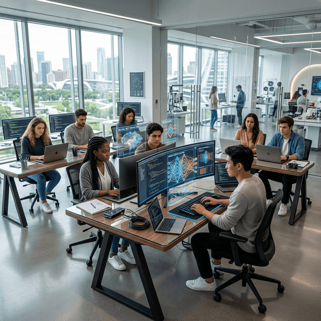 AyaTech student in AI lab